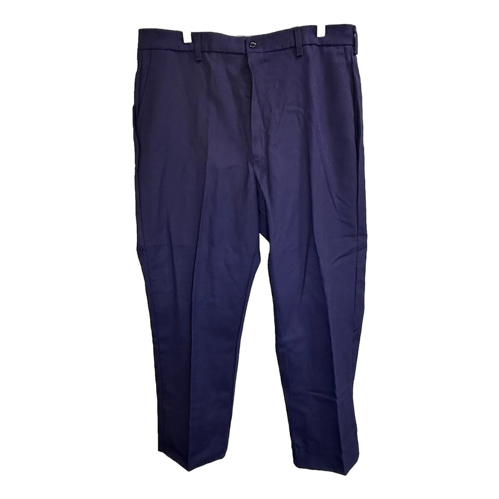 Bulwark Indura Chino Pants Mens 40 Navy Blue Cotton Flame Resistant Straight Leg